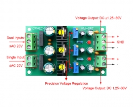 LM317 LM337 Adjustable Step Down Power Supply Module Buck Voltage Converter AC 20V to +/-1.25V-20V